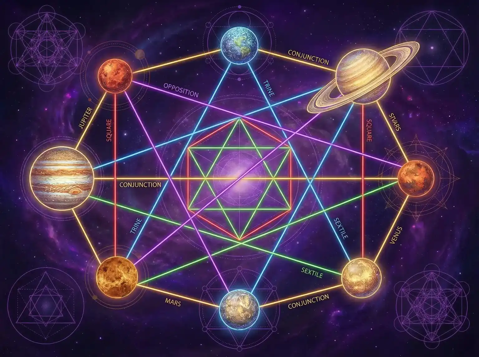 行星相位解读 - 日本 | 占星学进阶